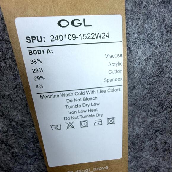 OGL Move Eco Mousse Placket Top Womens Medium Purple Stretch Asymmetrical Button - Picture 6 of 7